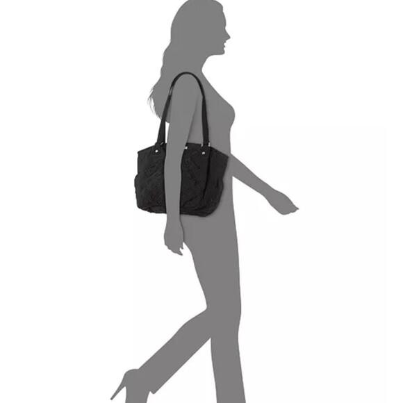 Vera Bradley Glenna Classic Black Quilted Satchel Bag - Picture 5 of 8